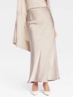 Midi A-line Slip Skirt